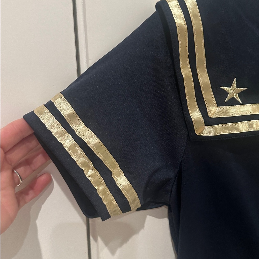 EUC Women’s Size M Medium Patriotic Navy Sailor Halloween Costume Pin-Up Dress - Picture 6 of 12